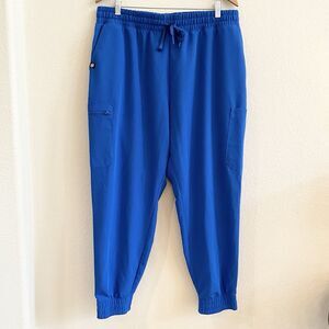 Jaanuu Jogger Scrub Pants Womens Size 1X Blue Adult Polyester Bottoms‎ Pockets